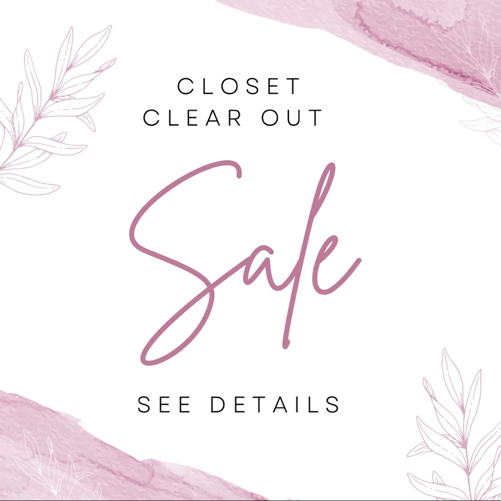 Closet clear out! Everything must go! Major deals !! See details